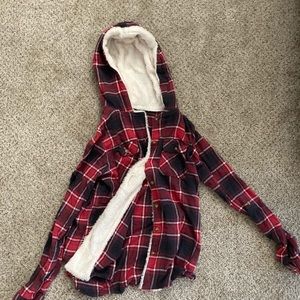 Hoodie and lined flannel